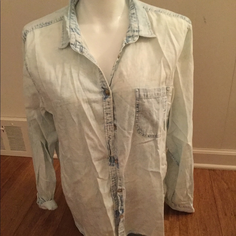 Denim button down shirt